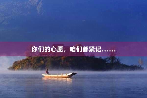 你们的心愿，咱们都紧记……