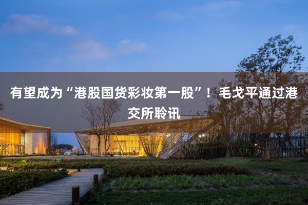有望成为“港股国货彩妆第一股”！毛戈平通过港交所聆讯