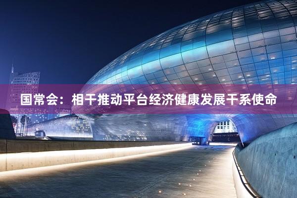 国常会：相干推动平台经济健康发展干系使命