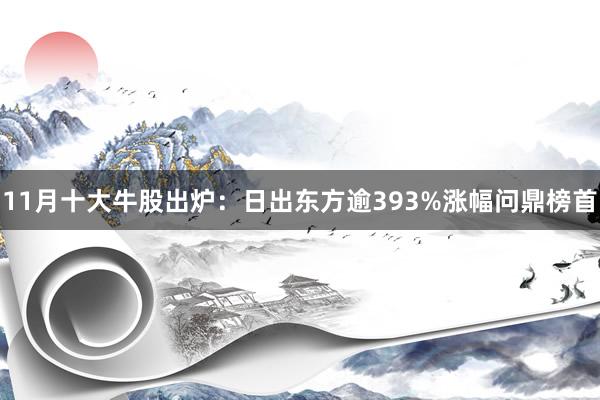11月十大牛股出炉：日出东方逾393%涨幅问鼎榜首