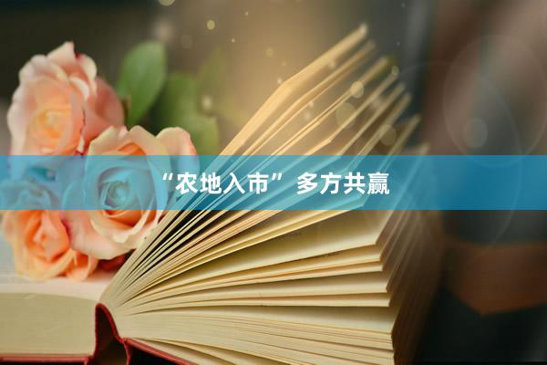 “农地入市” 多方共赢