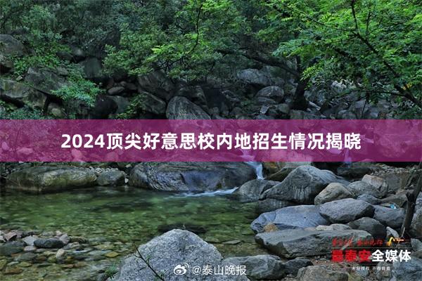 2024顶尖好意思校内地招生情况揭晓