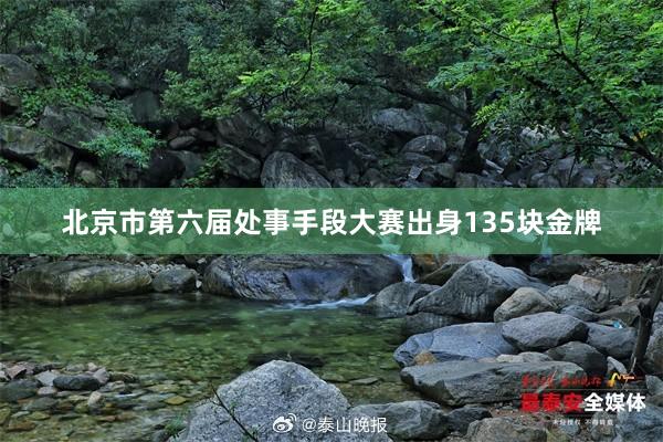 北京市第六届处事手段大赛出身135块金牌