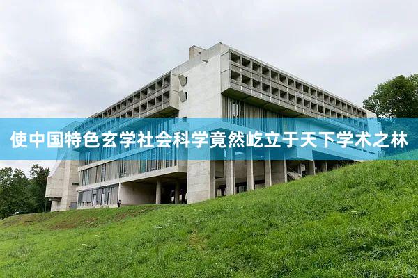 使中国特色玄学社会科学竟然屹立于天下学术之林