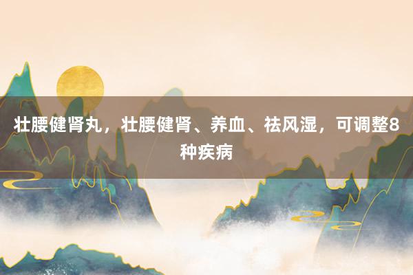 壮腰健肾丸,壮腰健肾、养血、祛风湿,可调整8种疾病